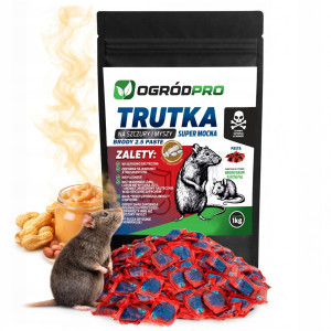 Trutka na szczury myszy gryzonie pasta mocny środek brodifakum trucizna ogródpro brody 2.5 pasta 1kg