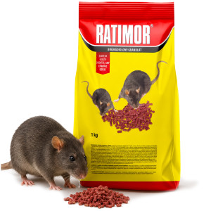 Ratimor bromadiolon trutka na myszy i szczury trucizna sypka granulat czerwony 1kg