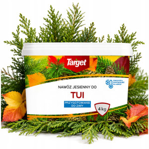Nawóz jesienny target do tui tuji tuje cisów jodeł żywotników wiaderko 4 kg