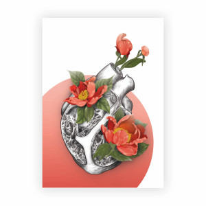 Plakat Floral heart format A2