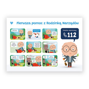 Plakat edukacyjny pierwsza pomoc dla dziecka format A2