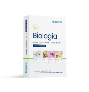 Biomedica Biologia Ebook – Zestaw – Zbiór zadań matura 2025 Tom 1+2+3+4