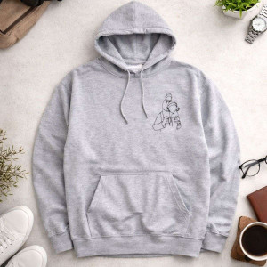 Bluza z haftem lineart z Twojego zdjęcia XL Czarny Granatowy