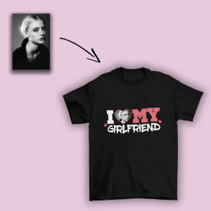 personalizowana koszulka z Twoim zdjęciem - I love my gf XL