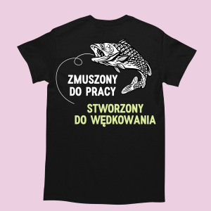 Śmieszna koszulka dla fanatyka wędkarstwa XXL