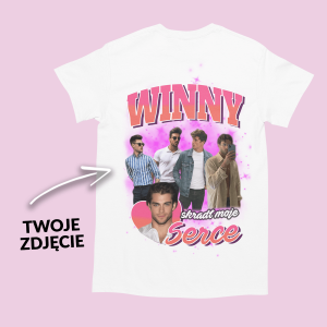Koszulka vintage bootleg - Skradł Moje serce XXL Biały