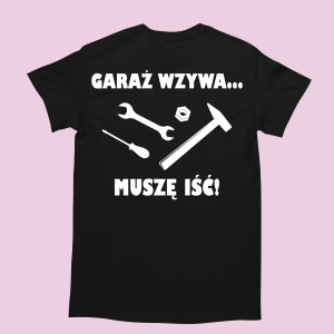 Śmieszna koszulka prezentowa garaż wzywa XXL