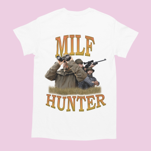 Koszulka bootleg - Milf Hunter XXL Biały