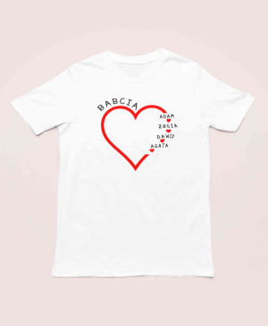 Dzien babci - Koszulka personalizowana z imionami wnuków XXL