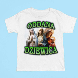 Koszulka bootleg - oddana dziewica maryjka XXL Biały