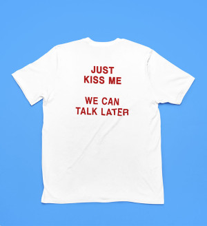 Koszulka prezent na walentynki just kiss me - L