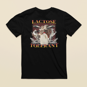 śmieszna Koszulka - Lactose Tolerant XXL Czarny