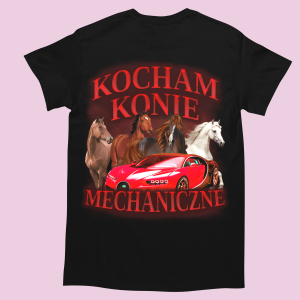 koszulka - Kocham Konie mechaniczne XXL Czarny