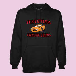 Bluza bekowa na prezent - Fura gwizda zygzag XXL Czarny