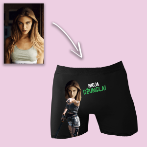 Bokserki z twarzą - moja dżungla CZARNE XL