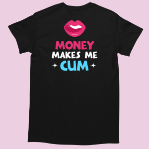 Koszulka - Money makes me cum XXL Czarny