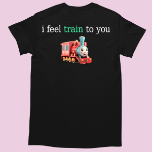 Koszulka śmieszne - Feel train to you XXL Czarny