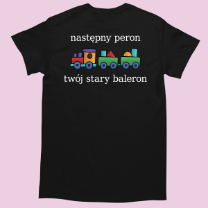 Koszulka bekowa - Następny peron - stary baleron XXL Czarny