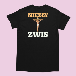 Bekowa śmieszna Koszulka z Jezusem niezły zwis XXL Czarny