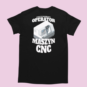 Śmieszna koszulka - operator CNC XXL Czarny