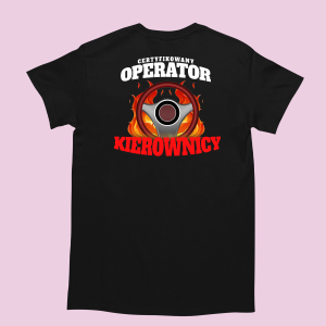 Koszulka na urodziny - Ceryfikowany operator Kierownicy XXL Czarny