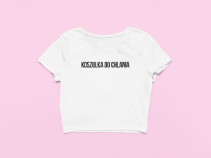 Koszulka Crop Top dla niej – Koszulka do chlania XXL Biały