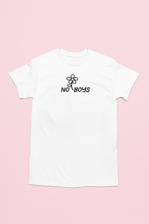 Śmieszna Koszulka dla kobiet - no boys XXL Biały