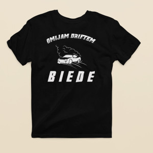 śmieszna Koszulka - omijam driftem biede XXL Czarny
