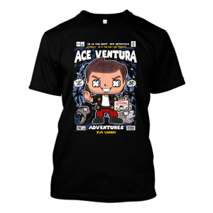 Koszulka śmieszna popart - ace ventura XXL Czarny