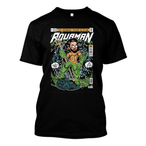Koszulka śmieszna DC - Aquaman XXL Czarny