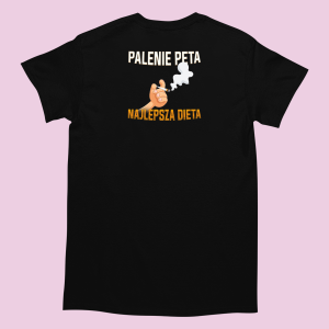 Śmieszna koszulka - Palenie peta najlepsza dieta XXL Czarny