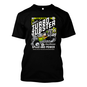 Koszulka bootleg pop art - Turbo Tubster XXL Czarny