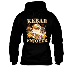 Kebab enjoyer - Bekowa śmieszna bluza XXL Czarny