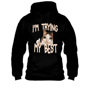 Śmieszna z memami - iam trying my best BLUZA XXL Czarny