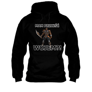 Śmieszna bluza na silownie - Woj z metina body mental XXL Czarny