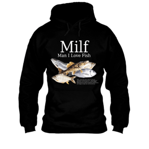 Bluza wędkarska na prezent - M!LF i love FISH XXL Czarny