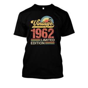 Koszulka vintage na urodziny - 1962 limited XXL Czarny