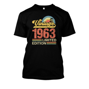 Koszulka vintage na urodziny - 1963 limited XXL Czarny