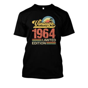 Koszulka vintage na urodziny - 1964 limited XXL Czarny