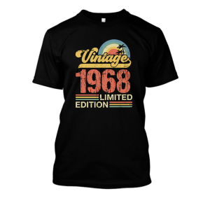 Koszulka vintage na urodziny - 1968 limited XL Czarny