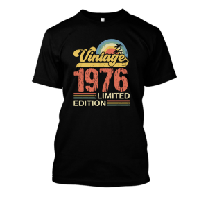 Koszulka vintage na urodziny - 1976 Limited XXL Czarny