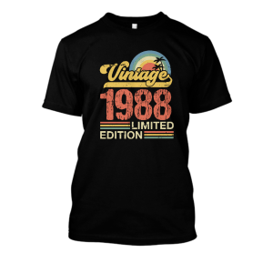 Koszulka personalizowana vintage - 1988 na urodziny XXL Czarny