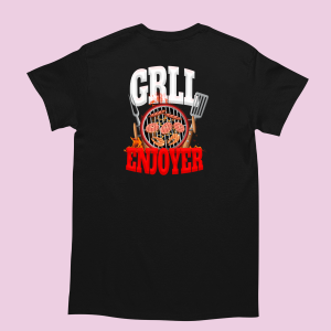 Koszulka grill enjoyer - śmieszna na prezent XXL Czarny