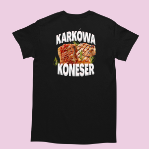 Koszulka na grilla śmieszna - karkówa koneser XXL Czarny