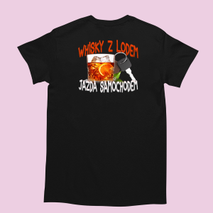 Bekowa koszulka - whisky z lodem jazda samochodem XXL Czarny