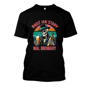 Bekowa koszulka szkieletor - wal browary XXL Czarny