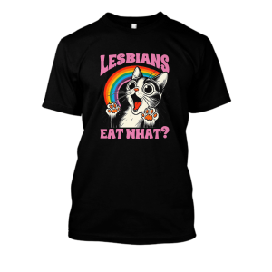 Bekowa koszulka - Lesbians eat what? kotek L Czarny