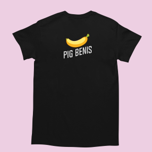 Bekowa śmieszna koszulka - Pig Benis XXL Czarny