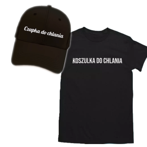 Bekowy prezent - Zestaw do chlania koszulka + czapka XXL Czarny