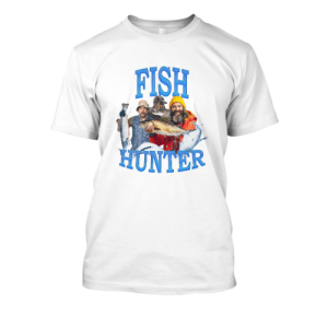 Bekowa koszulka vintage - Fish Hunter XXL Biały